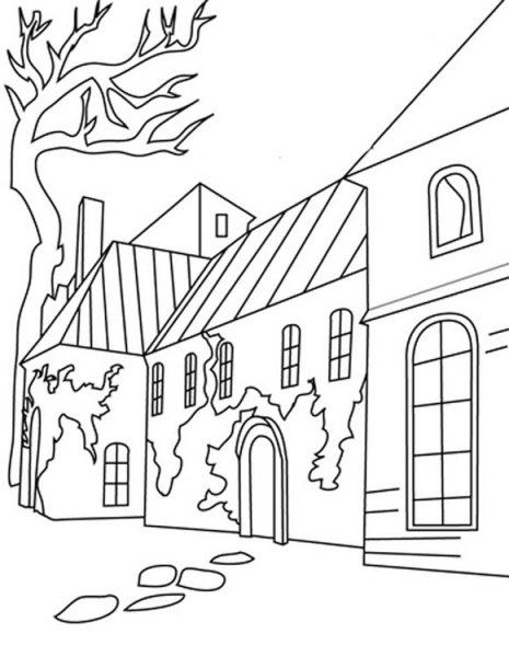 Раскраска улица города