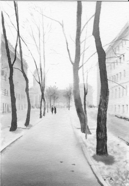 Пейзаж в графике перспектива