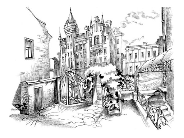 Городской пейзаж Графика