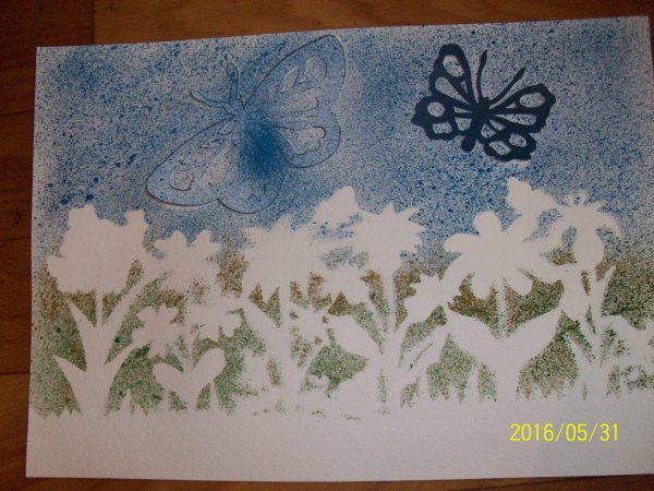 Рисование набрызгом в детском саду зима