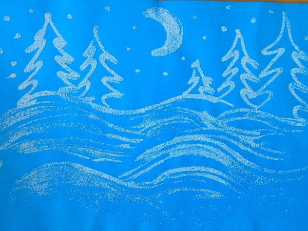 Стилизованный зимний пейзаж