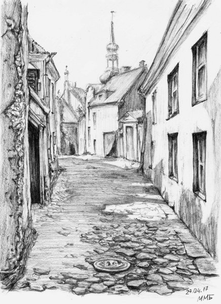 Линейная перспектива город