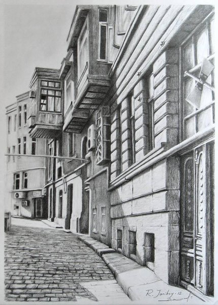 Перспектива улицы пленэр