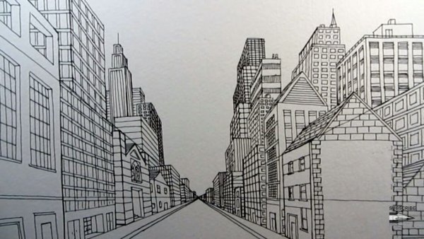 Наброски городского пейзажа