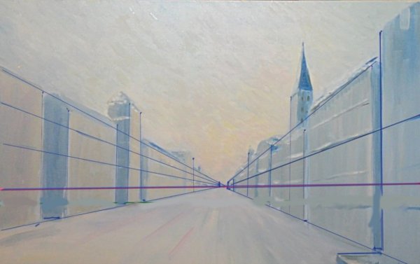 Пейзаж города линейная перспектива