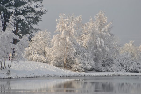 Ахвенкоски водопад зима