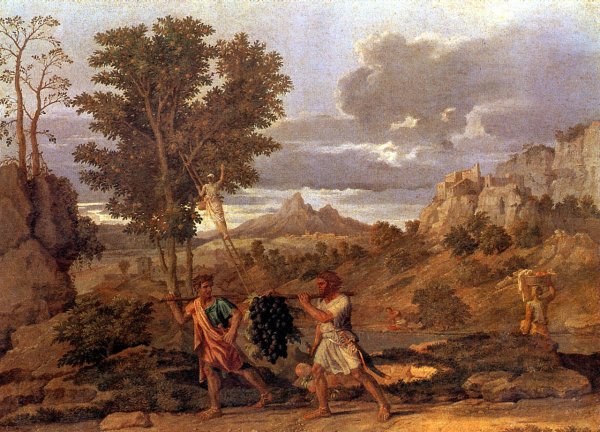 Никола Пуссен пейзаж с Диогеном