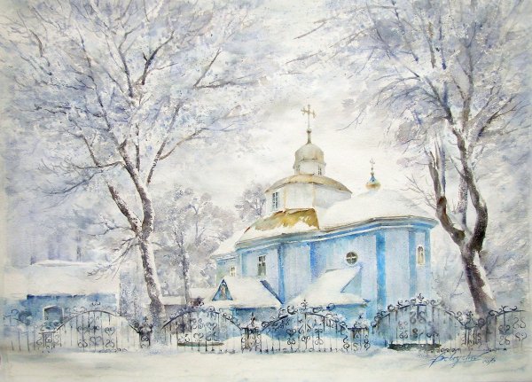 Художник Константин Вещилов зимние пейзажи