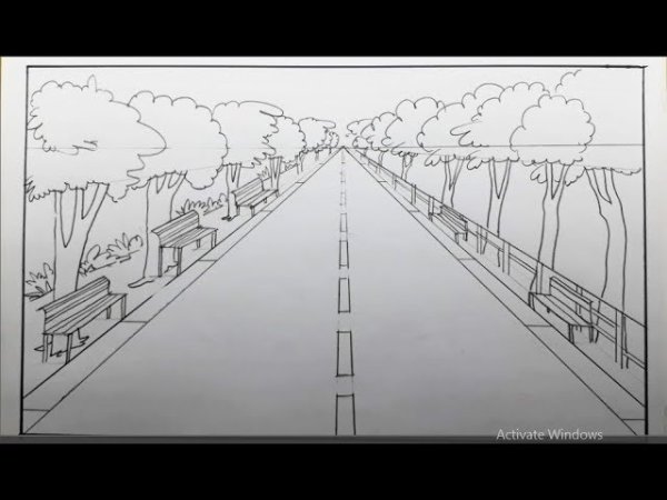 Линейная перспектива аллея