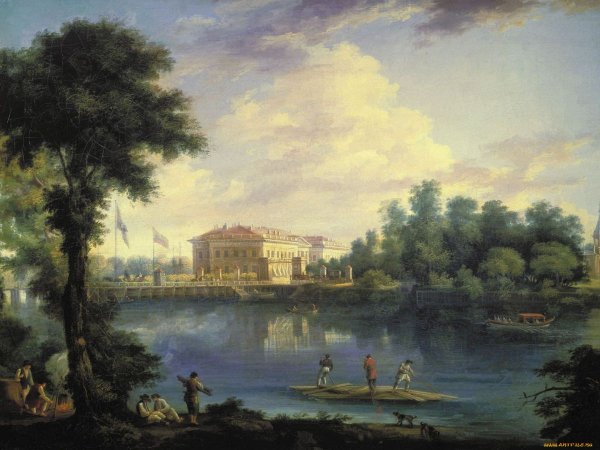 Семён Щедрин «вид на большой пруд в парке в Царском селе» (1777)