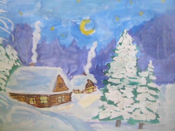 Рисунок на тему зима