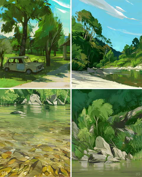 Референсы для рисования пейзажа