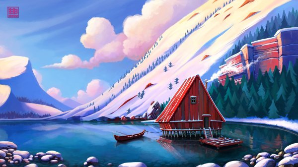 Пейзаж холмы арт