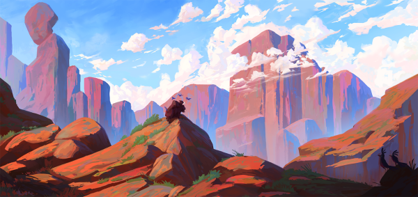 Концепт арт простой пейзаж