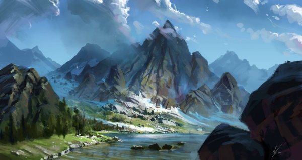 Цифровая живопись пейзаж