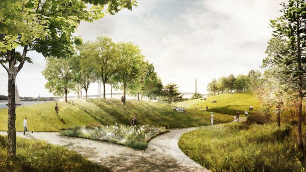 Рендеры ландшафта парка