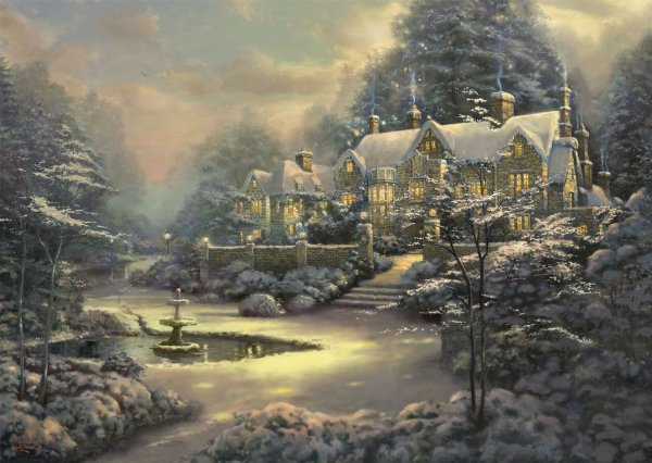 Томас Кинкейд зимний лес
