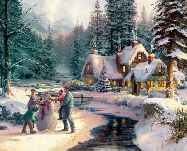 Томас Кинкейд картины Рождество