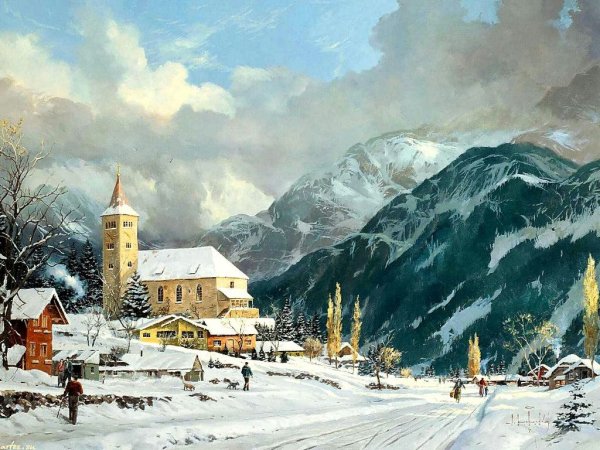 Томас Кинкаде художник горы