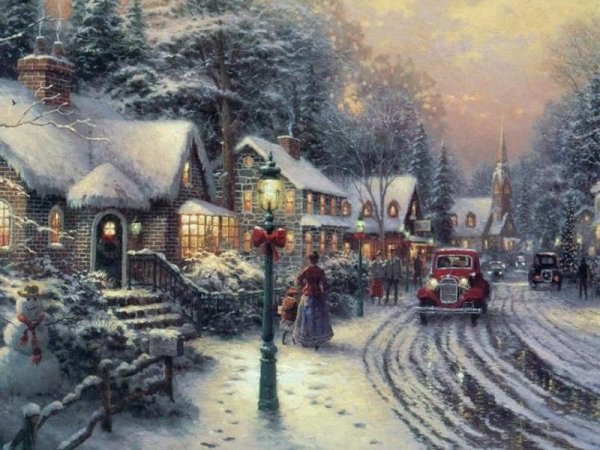 Томас Кинкейд картины Рождество
