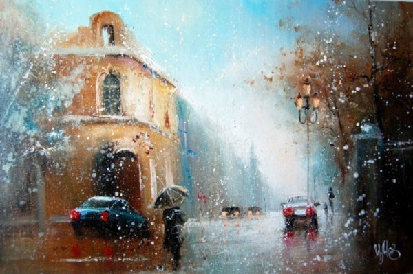 Городской пейзаж Игорь Медведев художник