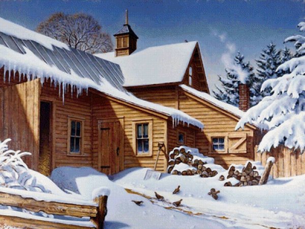 Валдайская деревня зимой