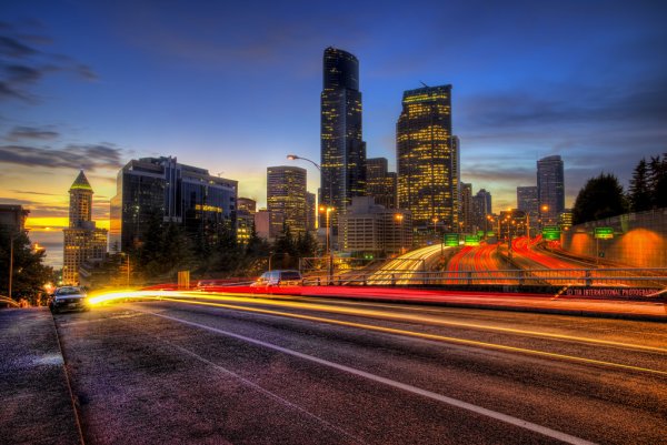 Сиэтл ночные улицы