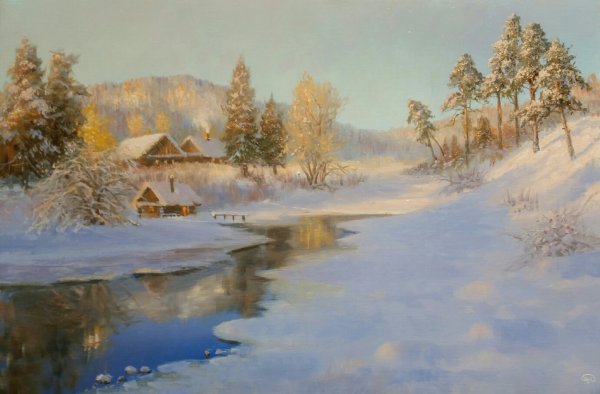 Владимир Жданов картины зима