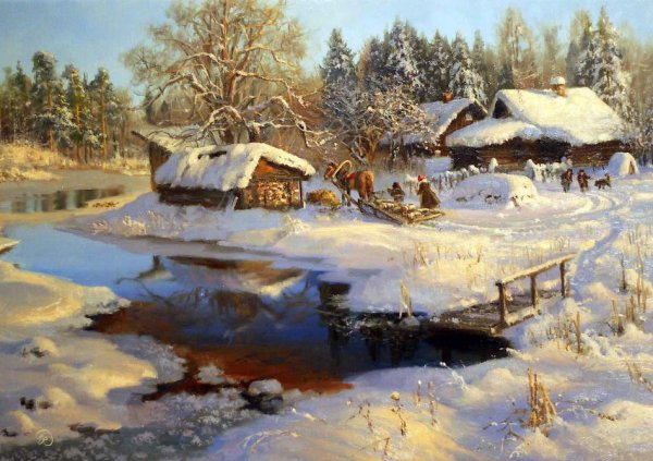 Владимир Жданов зимние пейзажи