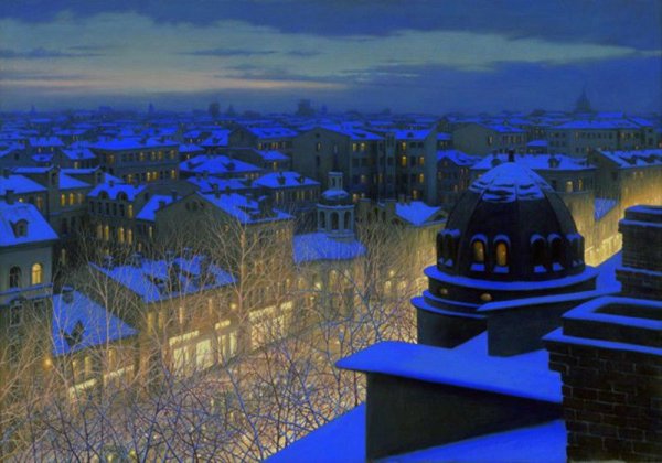 Алексей Бутырский художник ночной город