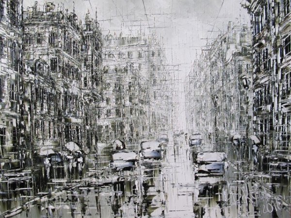 Черно белые картины маслом