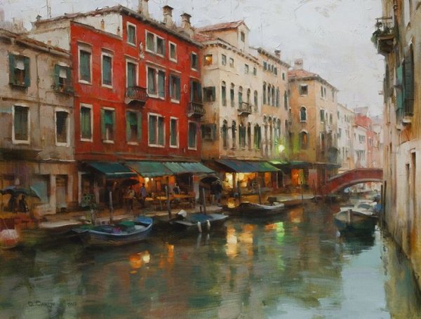 Испания улочки художник