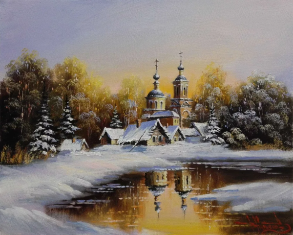 Художник Виктор Курьянов картины деревня