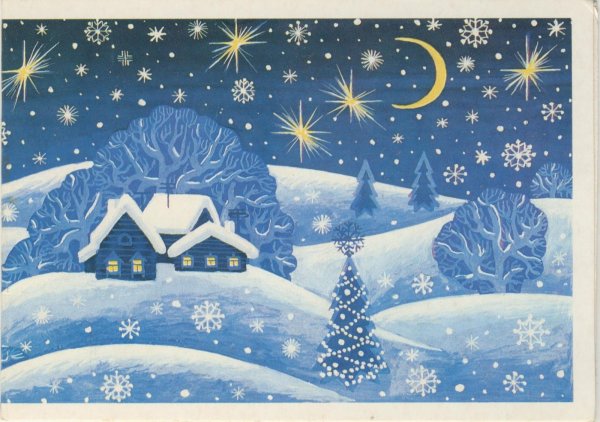 Правополушарное рисование зима