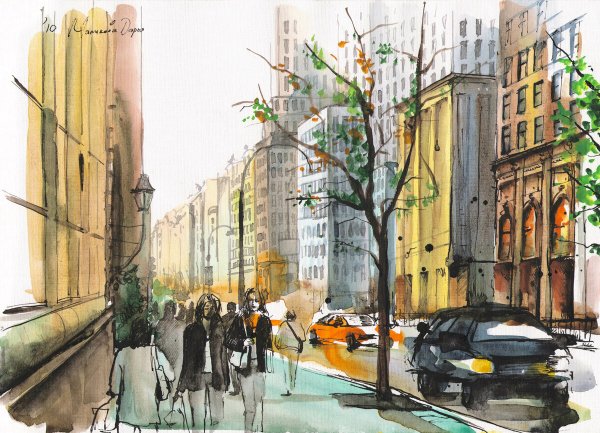 Городской скетч