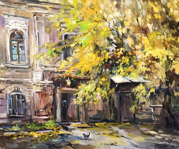 Анна Чарина старый дворик на Пресне