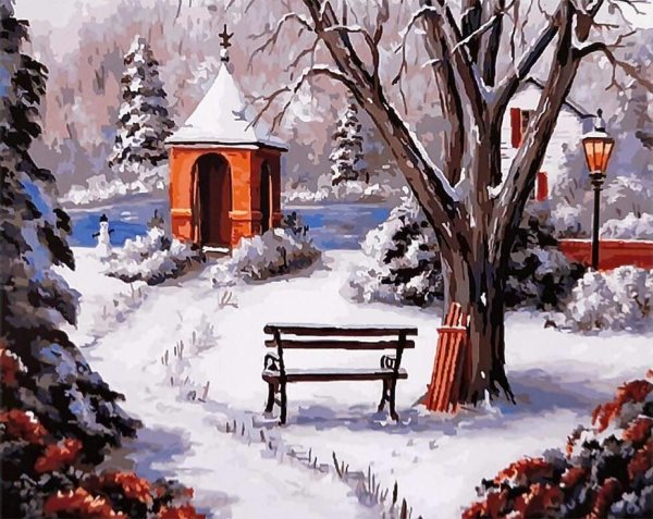Заснеженный сад в живописи