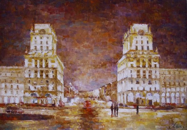 Живопись Сергей боев городской пейзаж маслом