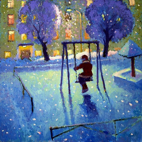 Борис Михайлович Кустодиев лыжники