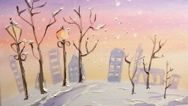 Рисование на зимнюю тему
