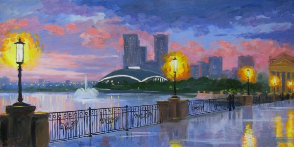 Зарисовки городской пейзаж с фоном