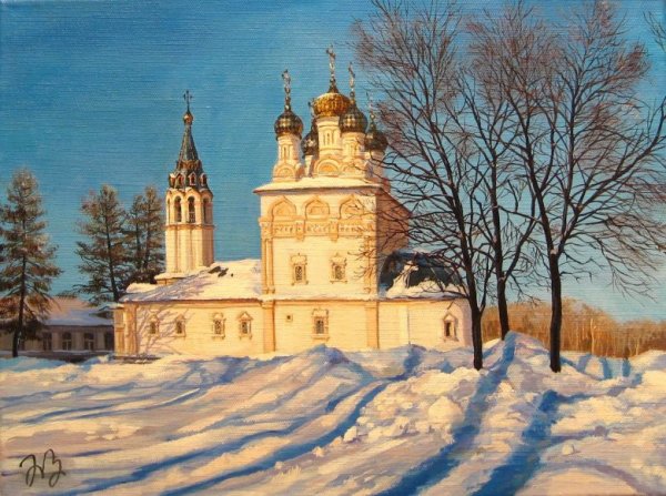 Художник Александра Кучерявенко картина храм