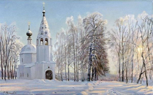 Зимние пейзажи художник Александр Мельников