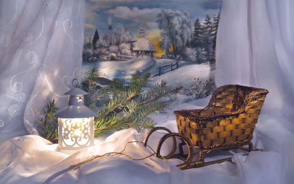 Сказочный домик зимой