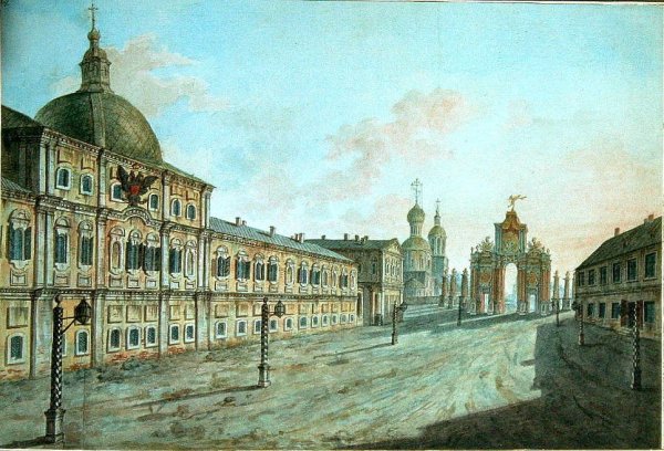 Вид Казанского собора в Петербурге Алексеев ф я 1811 г