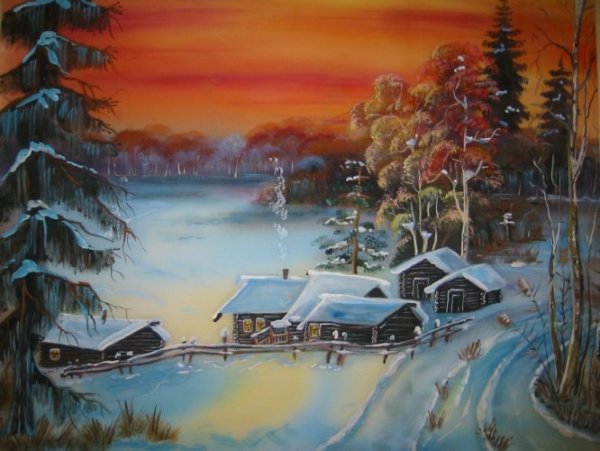 Иван Саввич Никитин зимняя ночь в деревне рисунок