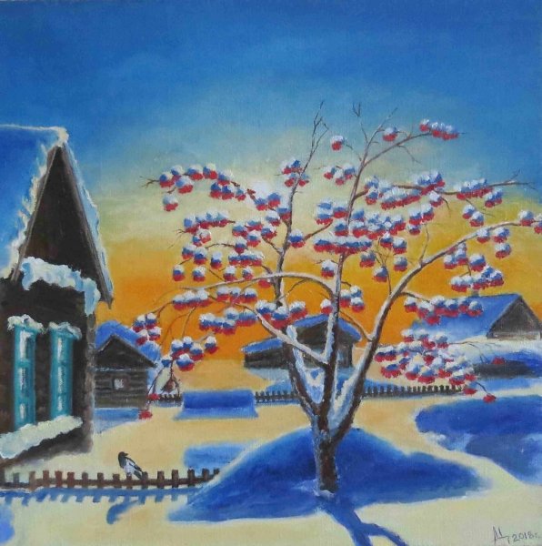 Зима рисунок