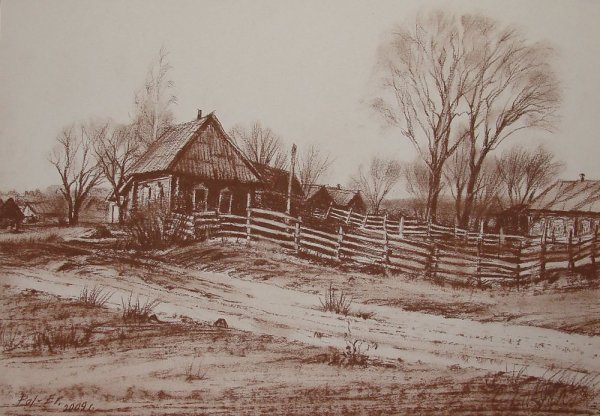 Осенняя глубинка село деревня