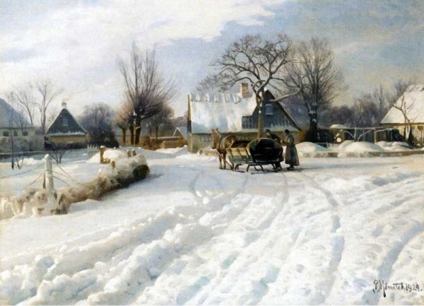 Художник Peder Mork Monsted 1859-1941 г.г датский художник