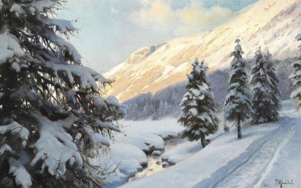 Петер Менстед зимние пейзажи